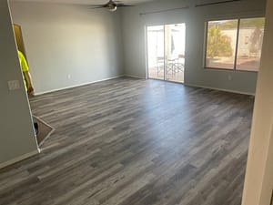 completed luxury vinyl floor